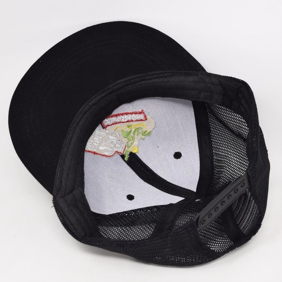 Red Stripe Cap Its 420 Somewhere Jamaica Beer Mesh Snapback Hat Unisex Black - Picture 8 of 8